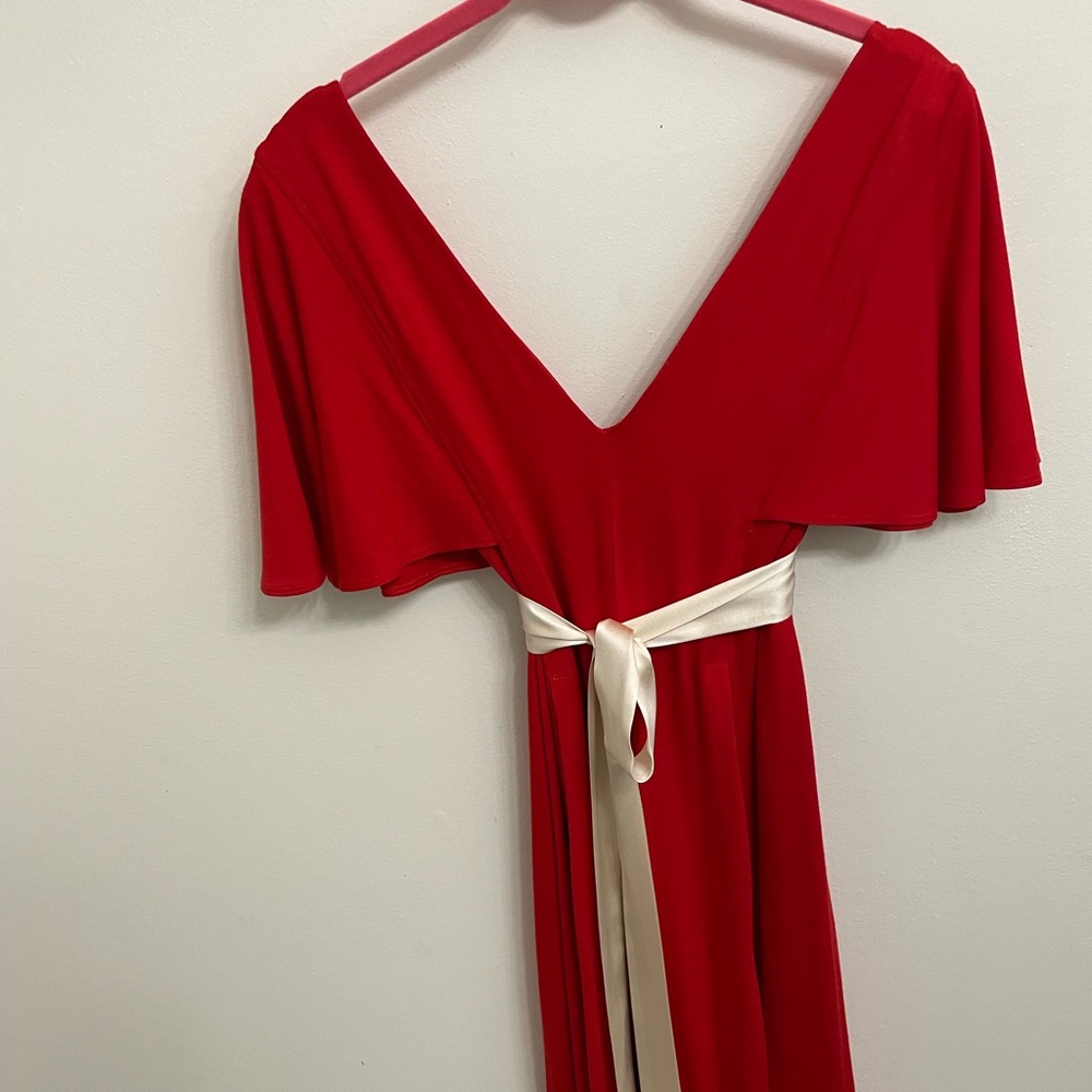 Red Kimono style dress XS